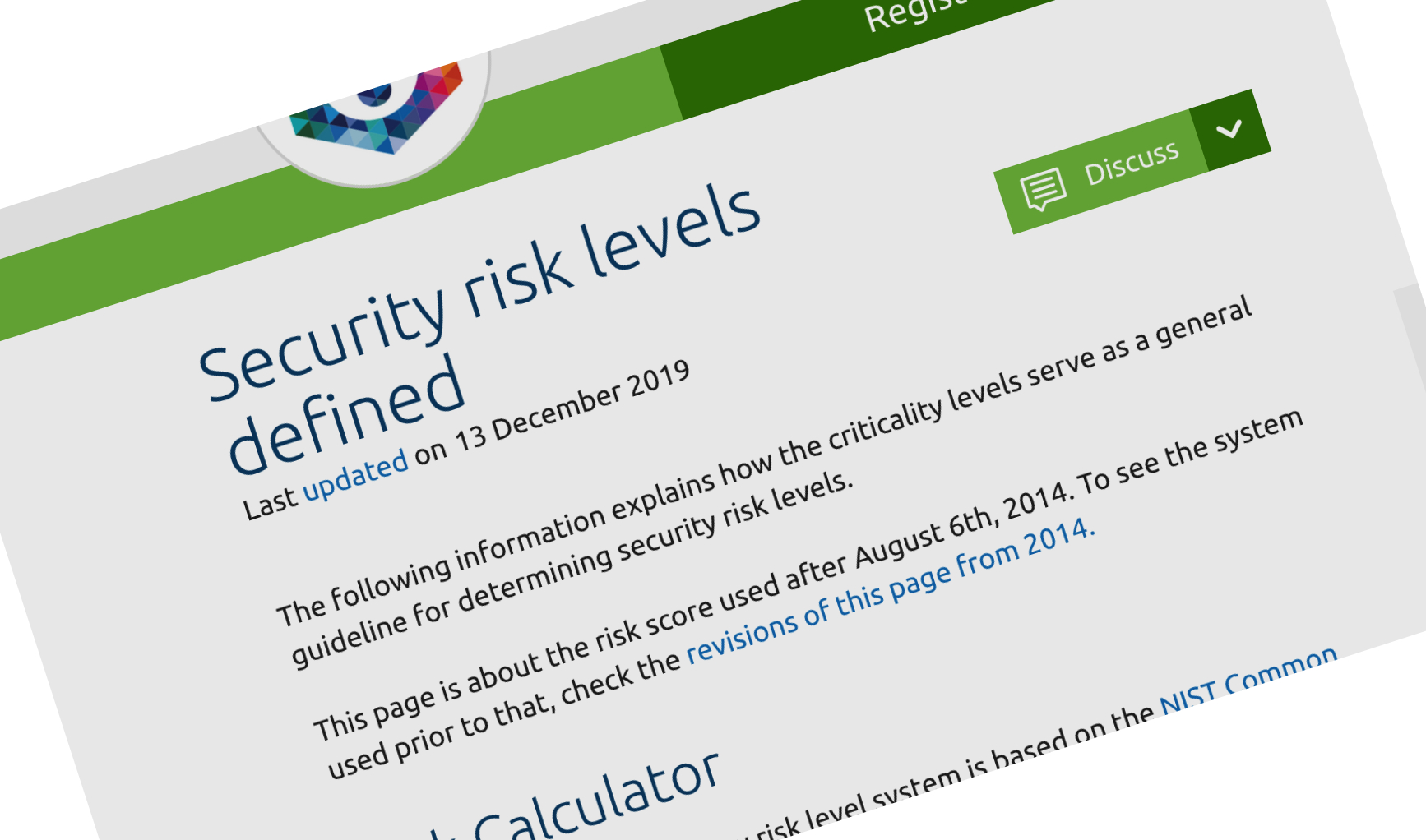 Aprendiendo sobre los Niveles de riesgo de seguridad definidos