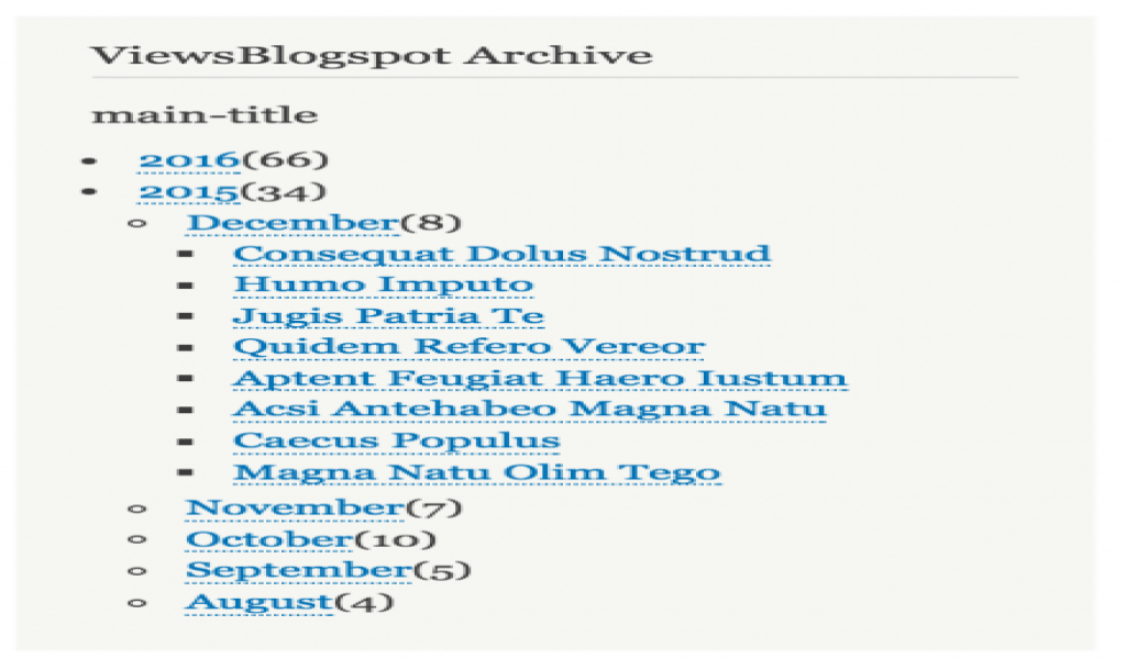 Views Blogspot Archive