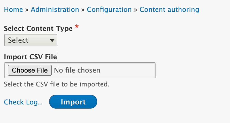 Content Import module