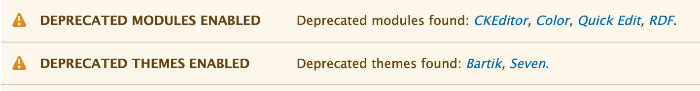 Deprecated, deprecated