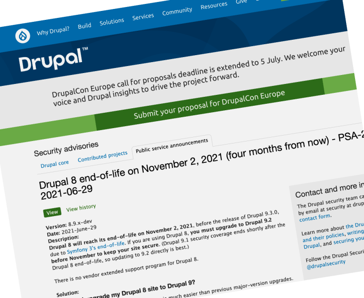 Se va Drupal 8