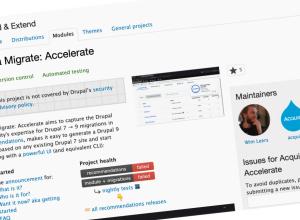 screenshot Acquia Migrate: Accelerate