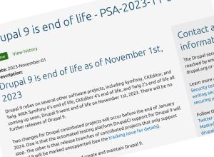 Fin de la vida de Drupal 9