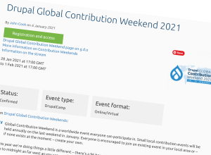 Drupal Global Contribution Weekend 2021